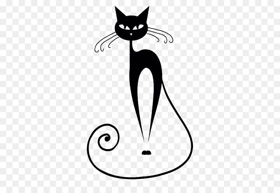 Black cat Silhouette Clip art - Free black cartoon cat creative matting png download - 431*604 - Free Transparent Cat png Download.