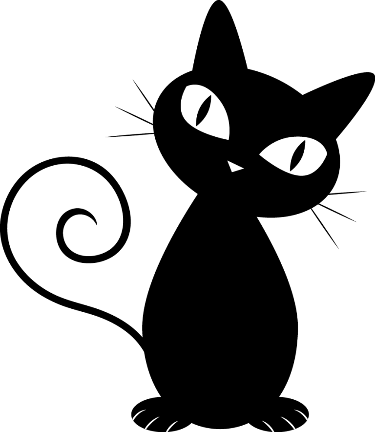 Black cat Drawing Silhouette - Cat png download - 768*884 - Free  Transparent Cat png Download. - Clip Art Library