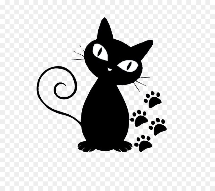 Persian cat Norwegian Forest cat Kitten Black cat Cartoon - Cute tail rolls, black cats and footprints png download - 800*800 - Free Transparent Persian Cat png Download.
