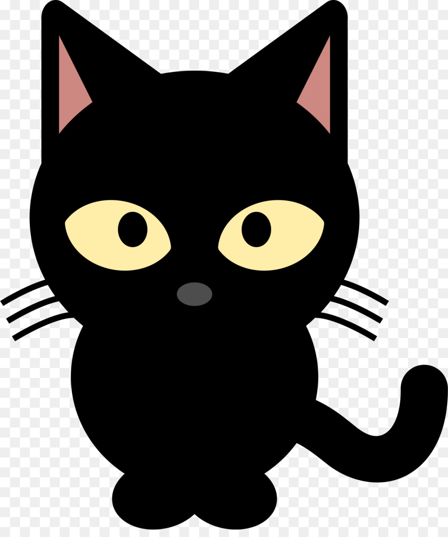 Black cat Kitten Clip art - Download Black Cat Latest Version 2018 png download - 2028*2400 - Free Transparent Cat png Download.