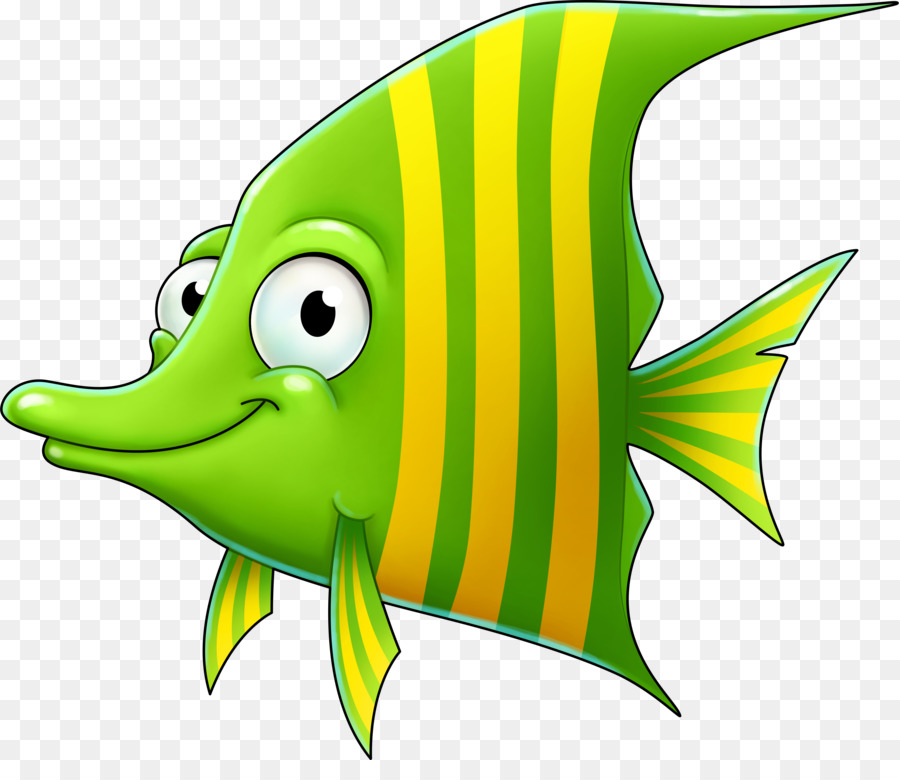 Green Cartoon Fish Clip art - Fishing caryoon png download - 3947*3335 - Free Transparent Green png Download.