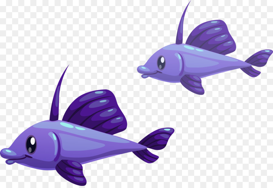 Cartoon Purple Illustration - Purple cartoon fish png download - 3001*2043 - Free Transparent  Cartoon png Download.