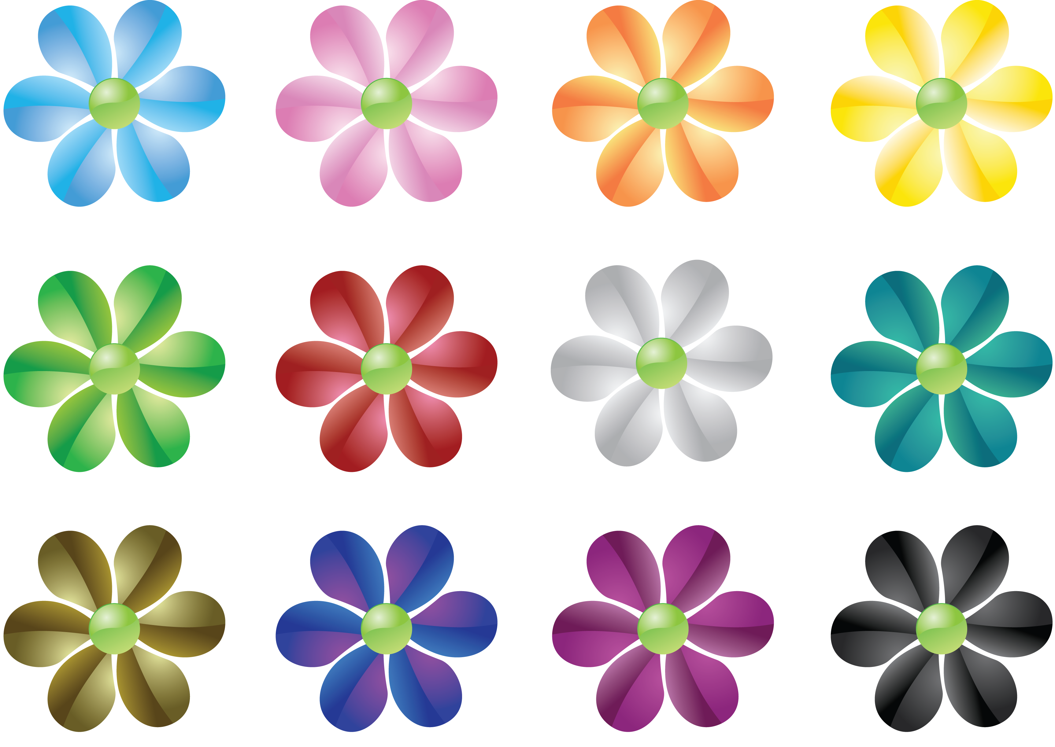 Flower Floral design - cartoon flowers png download - 3450*2444 - Free