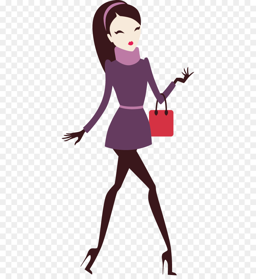 Woman Cartoon Silhouette Illustration - Model beauty png download - 466*967 - Free Transparent  png Download.