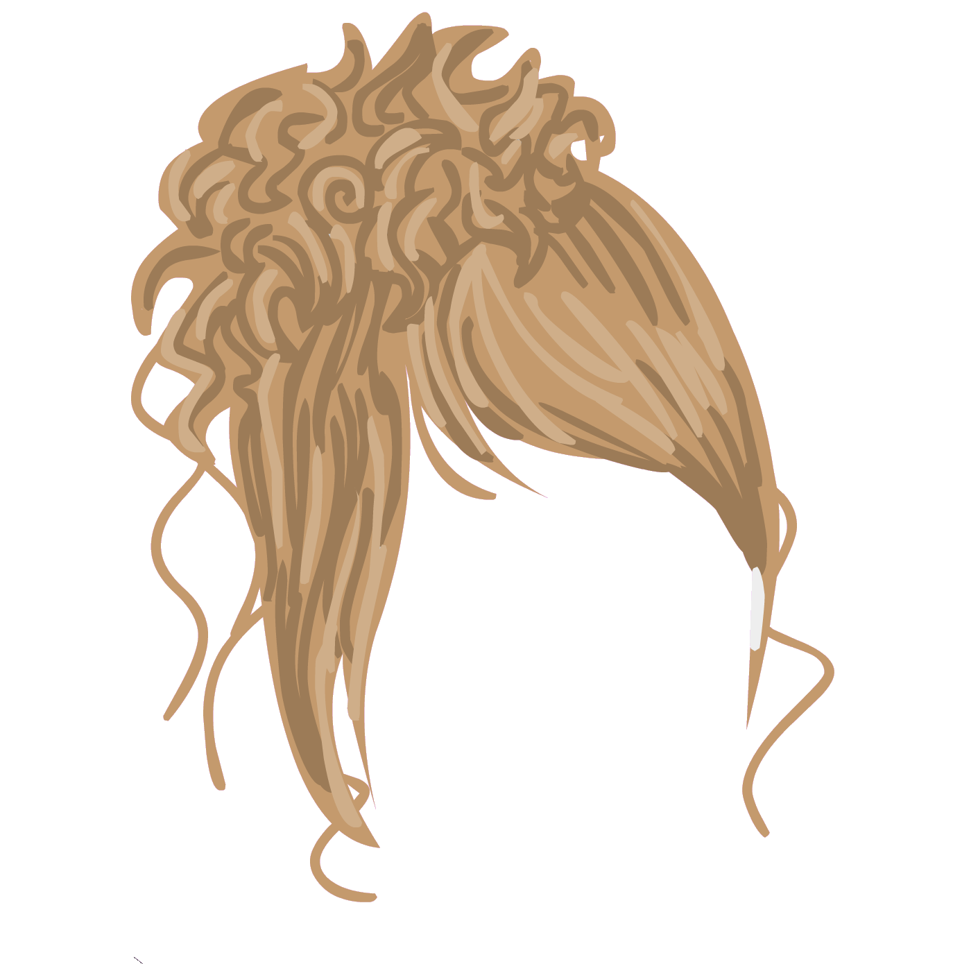 Cartoon Headgear Character Hair - hair png download - 1374*1390 - Free
