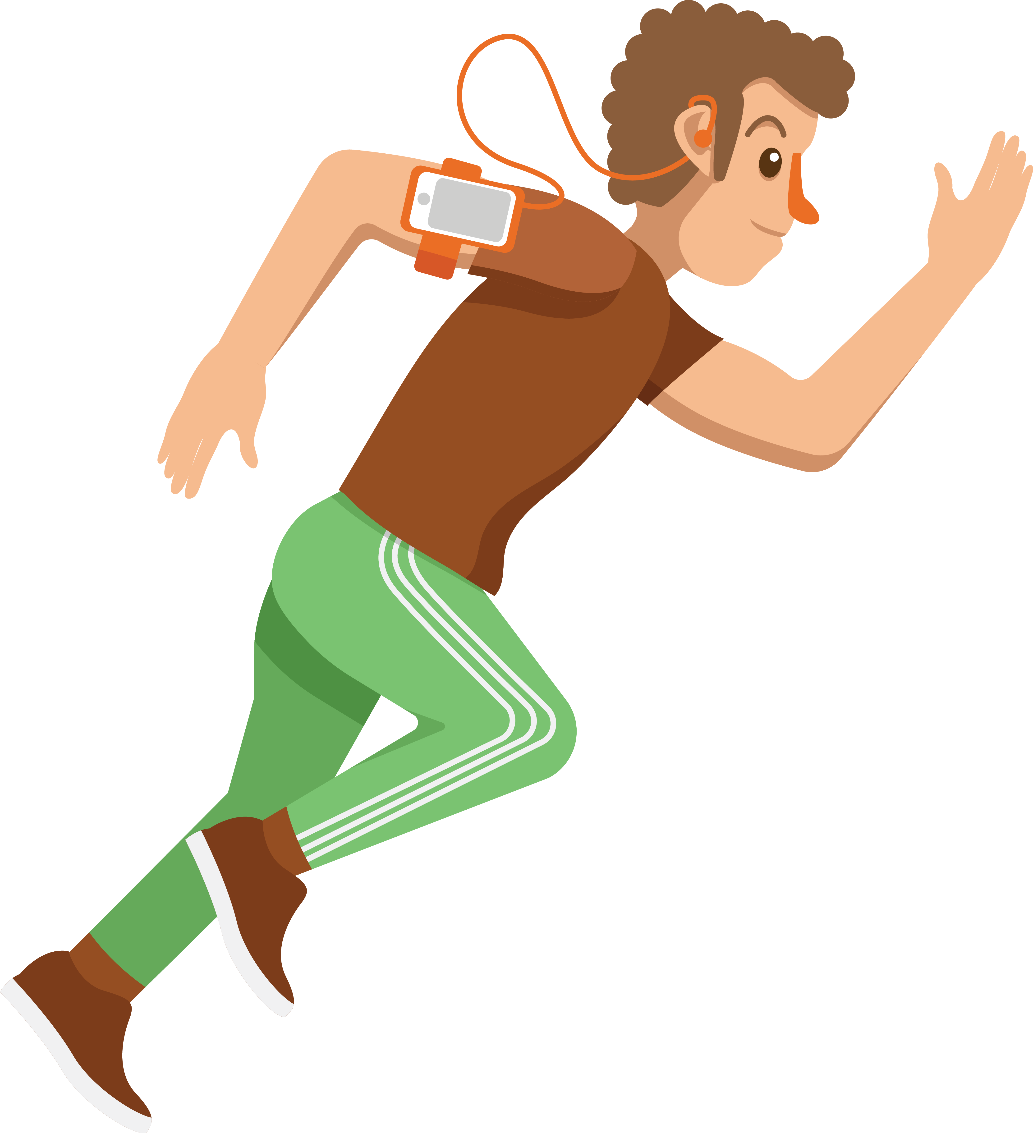 Diagram Illustration - Running cartoon man png download - 4357*4779