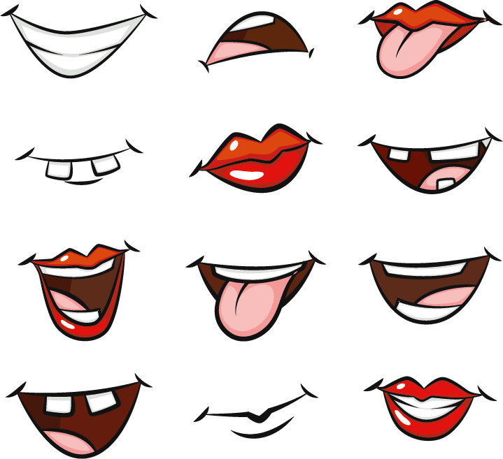 Cartoon Mouth Drawing - Cartoon mouth pictures png download - 719*657