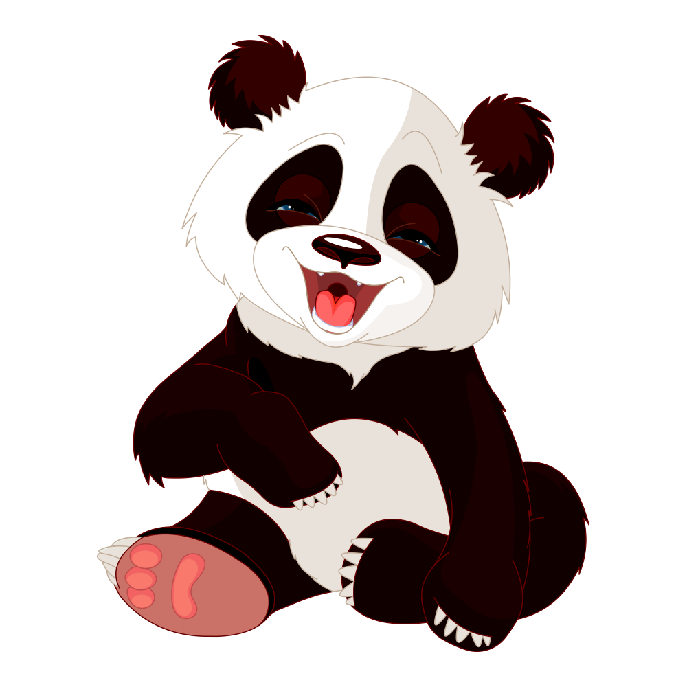 Giant Panda Bear Cuteness Clip Art Cartoon Panda Png Download 1000
