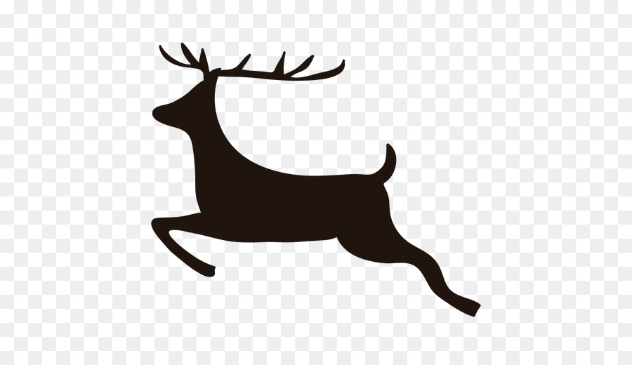 Reindeer Silhouette Antler - Reindeer png download - 512*512 - Free Transparent Reindeer png Download.