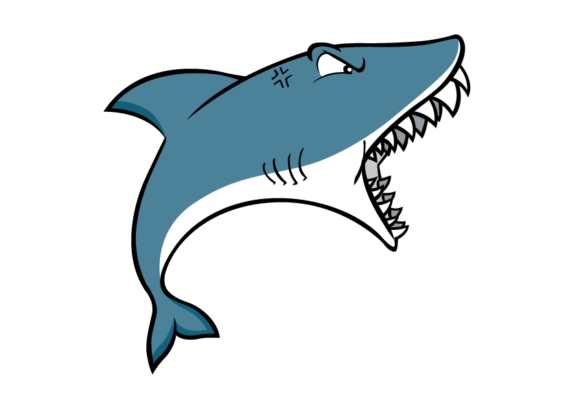 Shark Attack Clip Art Vector Cartoon Shark Png Download 842 596 Free Transp...