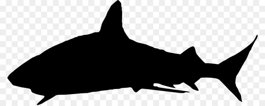 Great white shark Silhouette Clip art - baby shark free png download - 850*357 - Free Transparent Shark png Download.