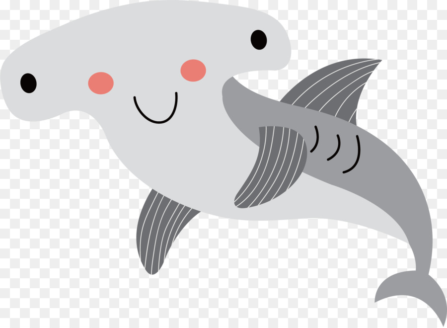 Shark Cartoon Illustration - Gray shark vector png download - 1906*1394 - Free Transparent Shark png Download.
