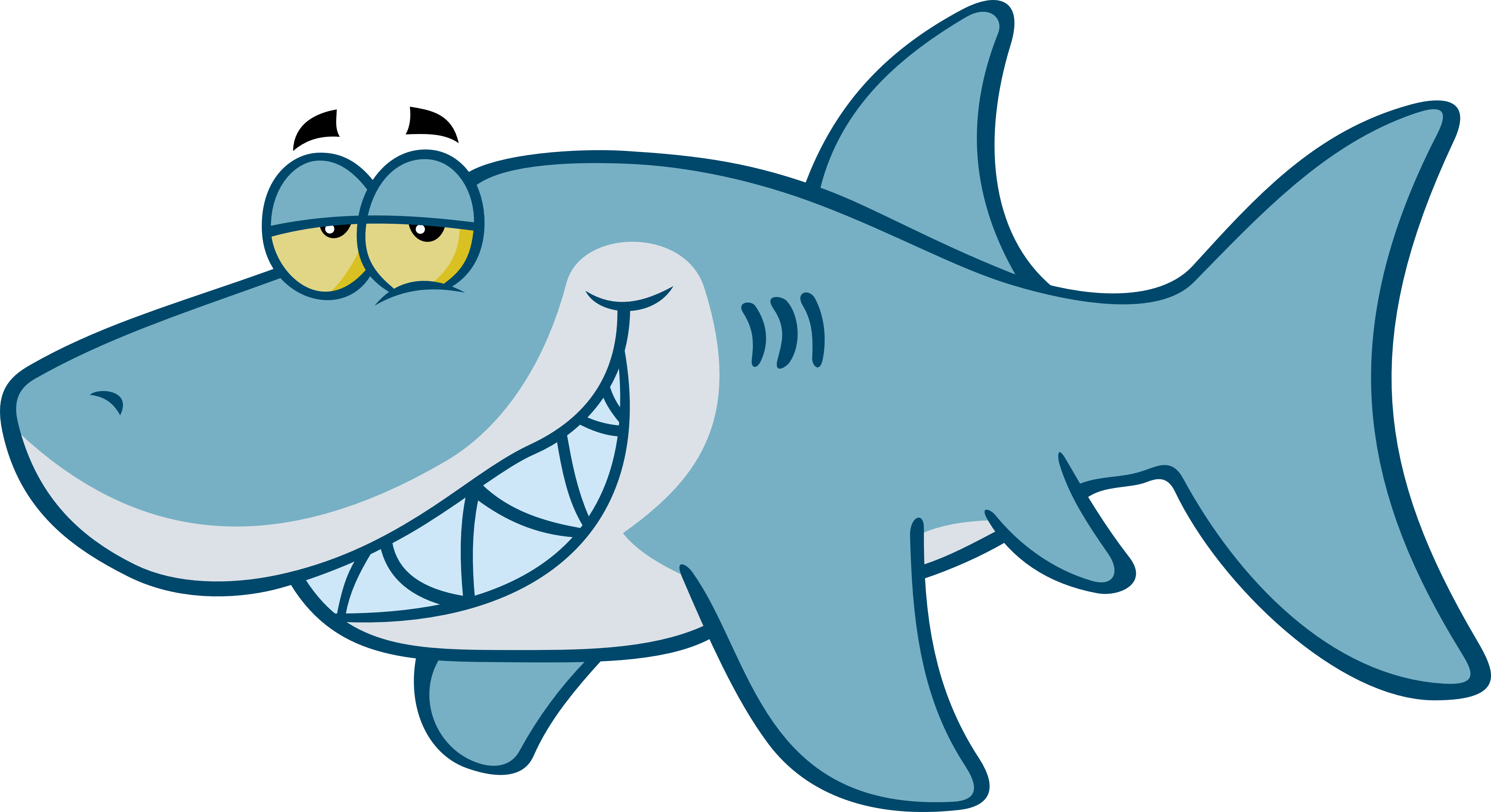 Shark Royalty-free Cartoon Clip art - Cartoon fish png download - 5000*2725  - Free Transparent Shark png Download. - Clip Art Library