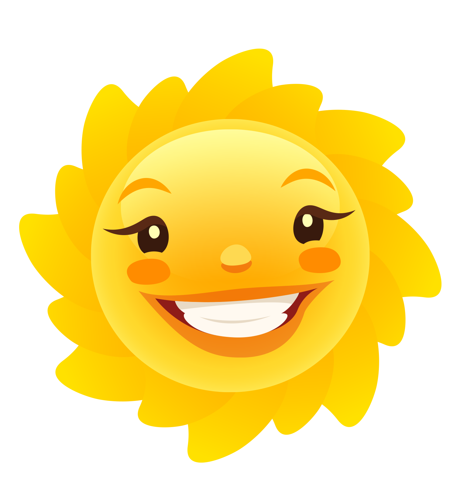 Smiley Cartoon Dvorets Iskusstv Cartoon Cute Smile Sun Png Download
