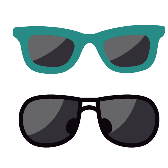 green sunglasses clipart black