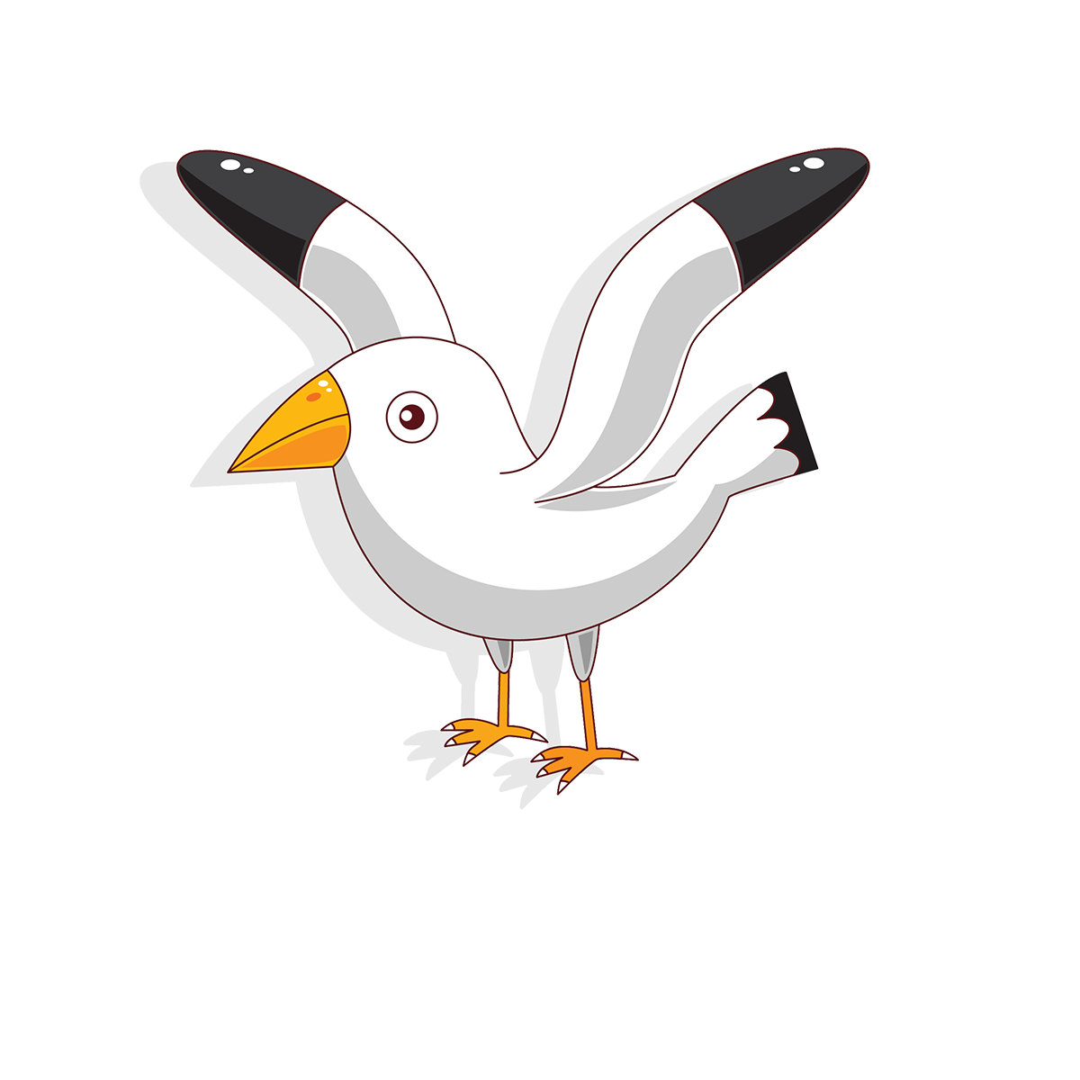 Cartoon Bird - Cartoon white seagull png download - 1200*1200 - Free Transparent  Bird png Download. - Clip Art Library