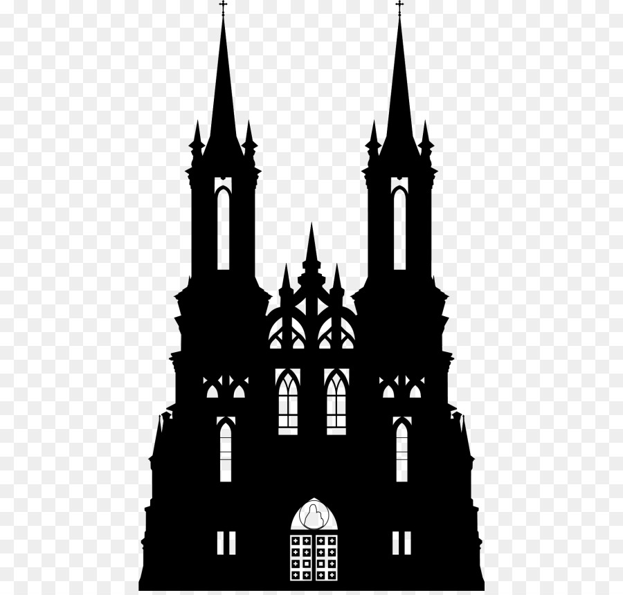 Gothic architecture Silhouette Castle Clip art - Silhouette png download - 500*854 - Free Transparent Gothic Architecture png Download.