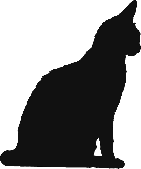 silhouette cat profile
