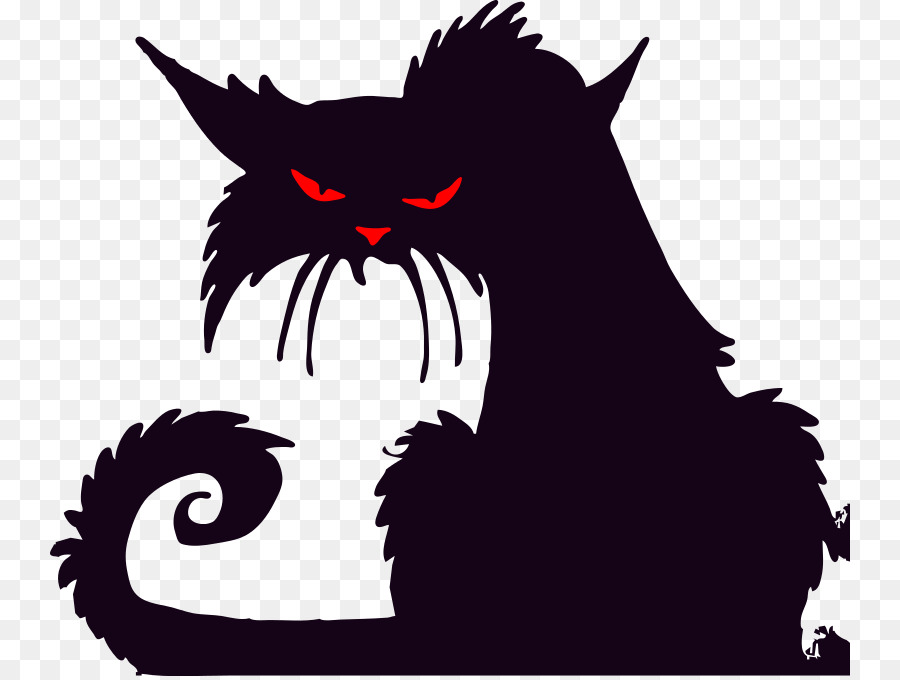 Halloween Silhouette Cat Clip art - Ferocious cat png download - 800*676 - Free Transparent Halloween  png Download.