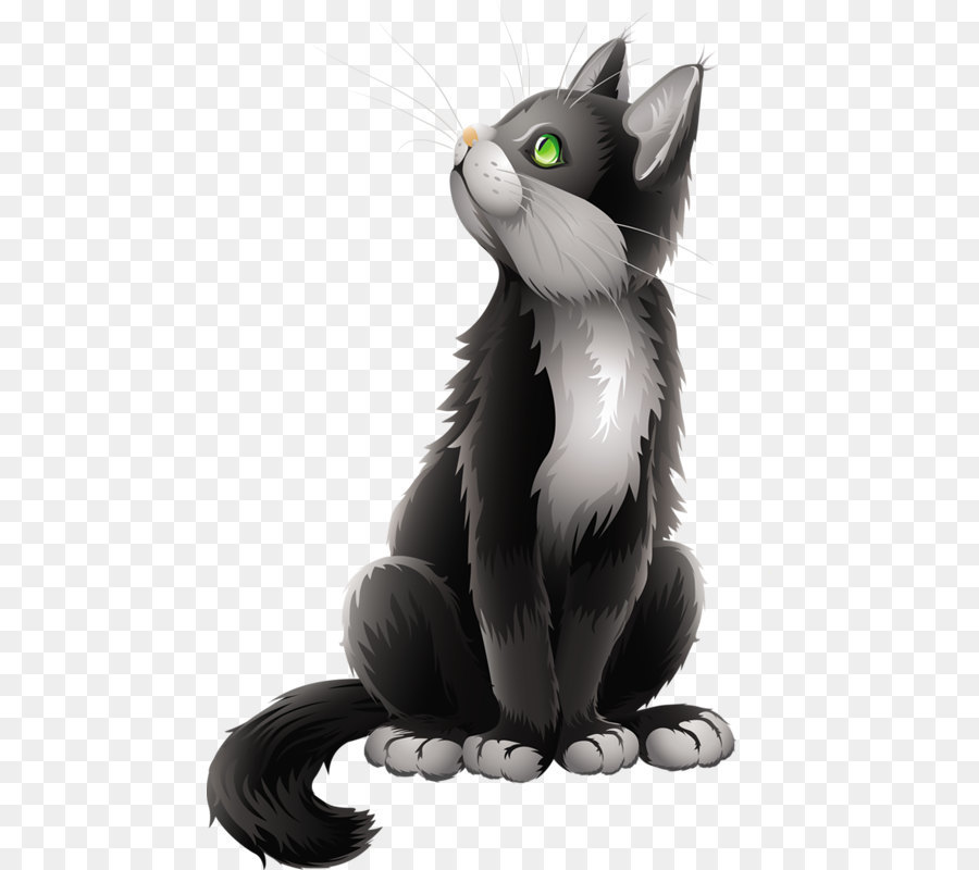 Black cat Kitten Cartoon Clip art - Cartoon Black Cat Clipart png download - 519*800 - Free Transparent Kitten png Download.