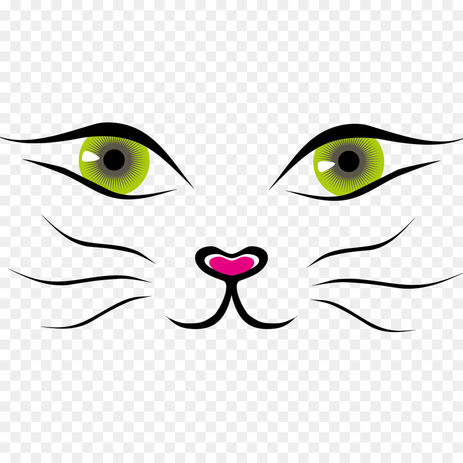 Cat Cartoon Clip art - Cute cat face vector material png download - 2700*2700 - Free Transparent  png Download.