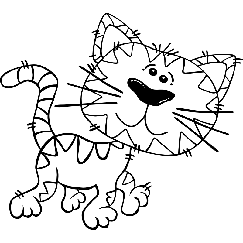 Cat Cartoon Clip art - Cat Outline png download - 800*800 - Free