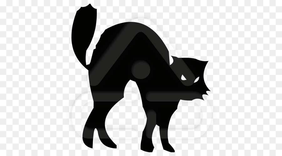 Cat Silhouette Clip art - halloween decoration png download - 500*500 - Free Transparent Cat png Download.