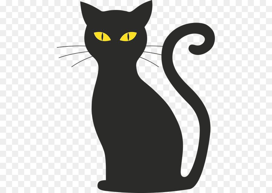 Black cat Silhouette Clip art Image - Cat png download - 523*640 - Free Transparent Cat png Download.