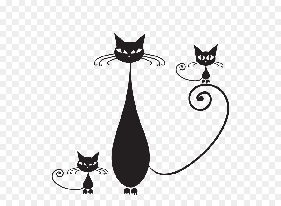 Kitten Snowshoe cat Black cat Silhouette Drawing - kitten png download - 650*650 - Free Transparent Kitten png Download.