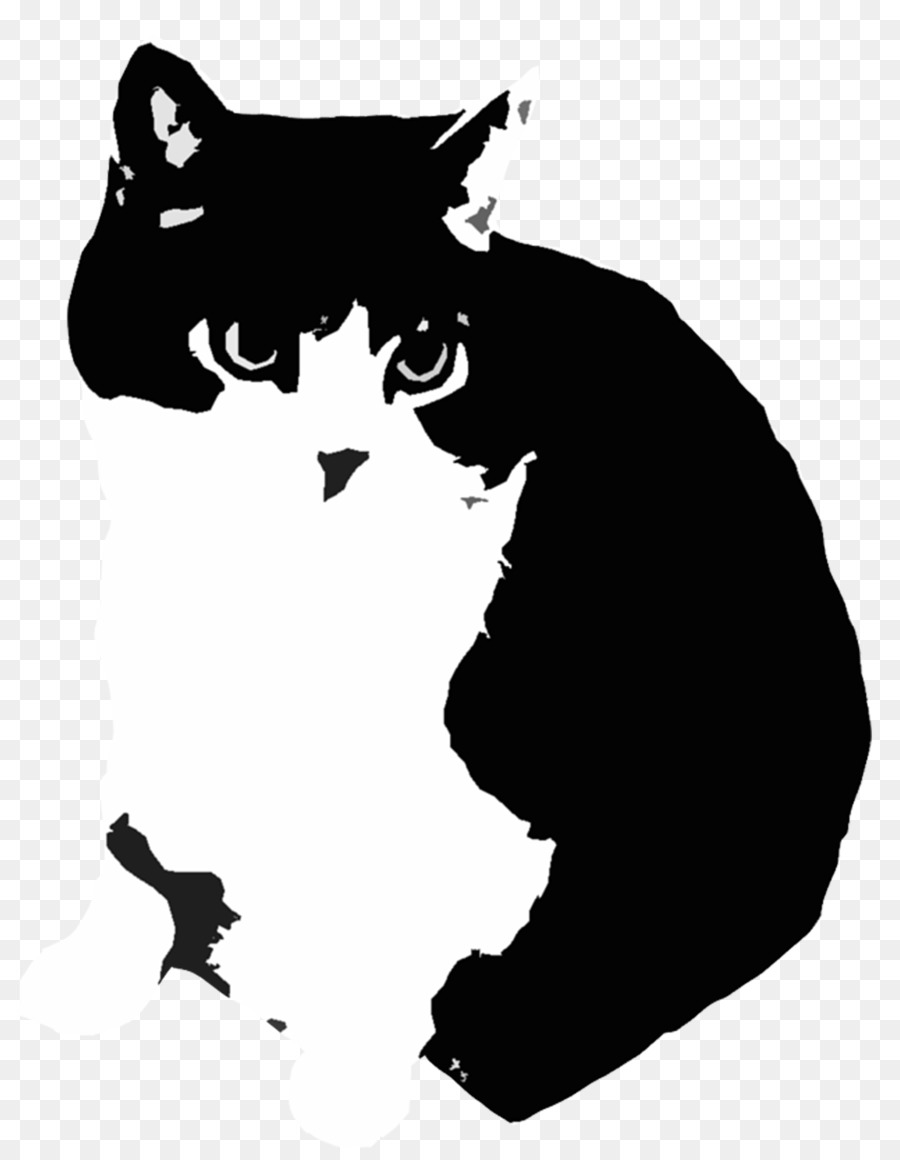 Stencil Cat Silhouette Kitten Drawing - Cat png download - 900*1148 - Free Transparent Stencil png Download.