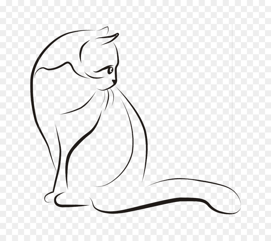 Whiskers Cat Silhouette Drawing Clip art - Cat png download - 700*800 - Free Transparent Whiskers png Download.