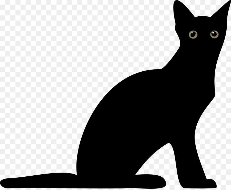 Cat Silhouette Clip art - black cat png download - 2400*1959 - Free Transparent Cat png Download.