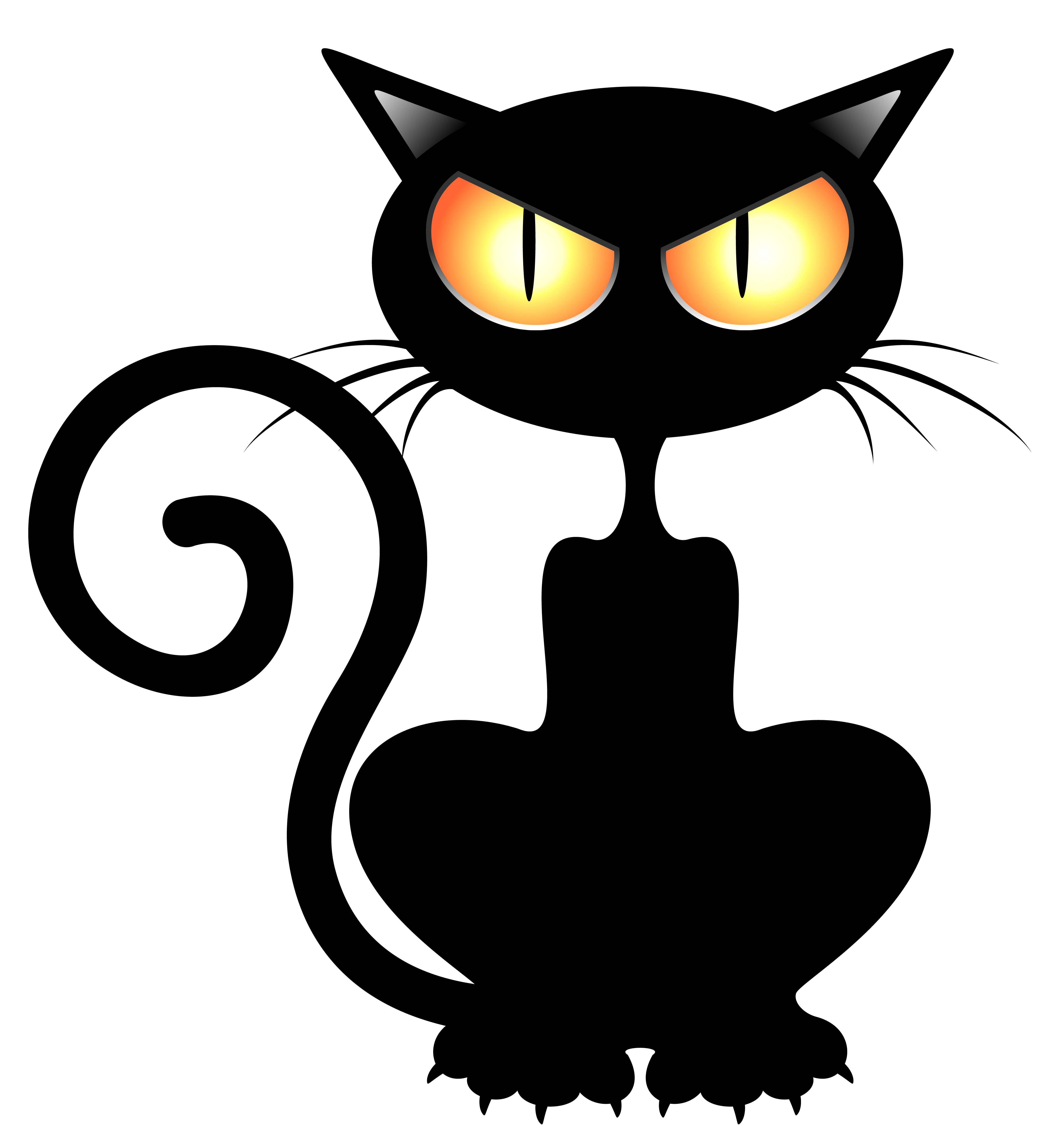 Black cat Kitten Halloween Clip art cats png download 4102*4406