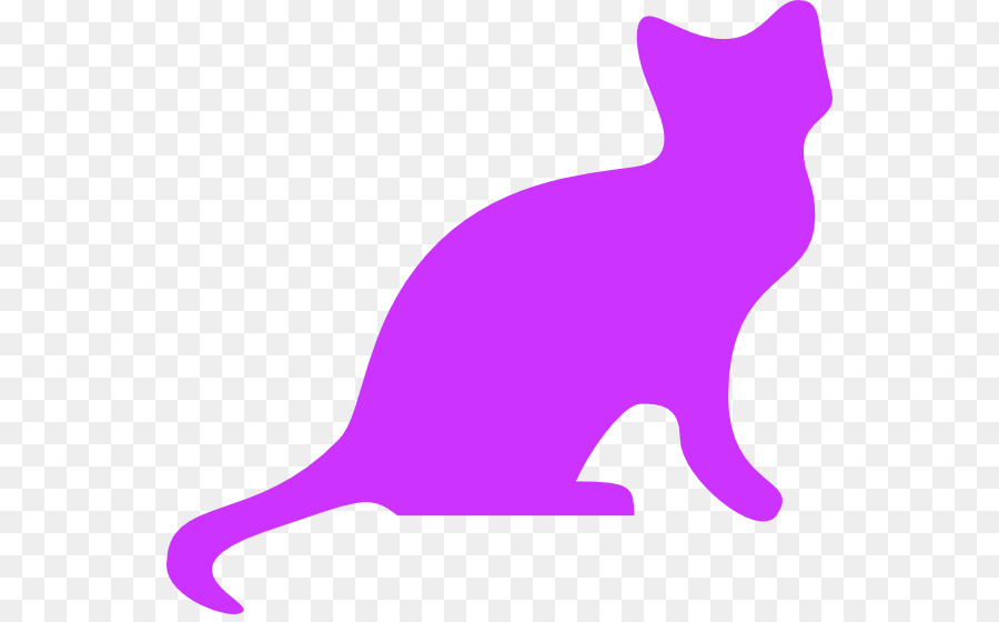 Pink cat Kitten Silhouette Clip art - Purple Cat Cliparts png download - 600*553 - Free Transparent Cat png Download.