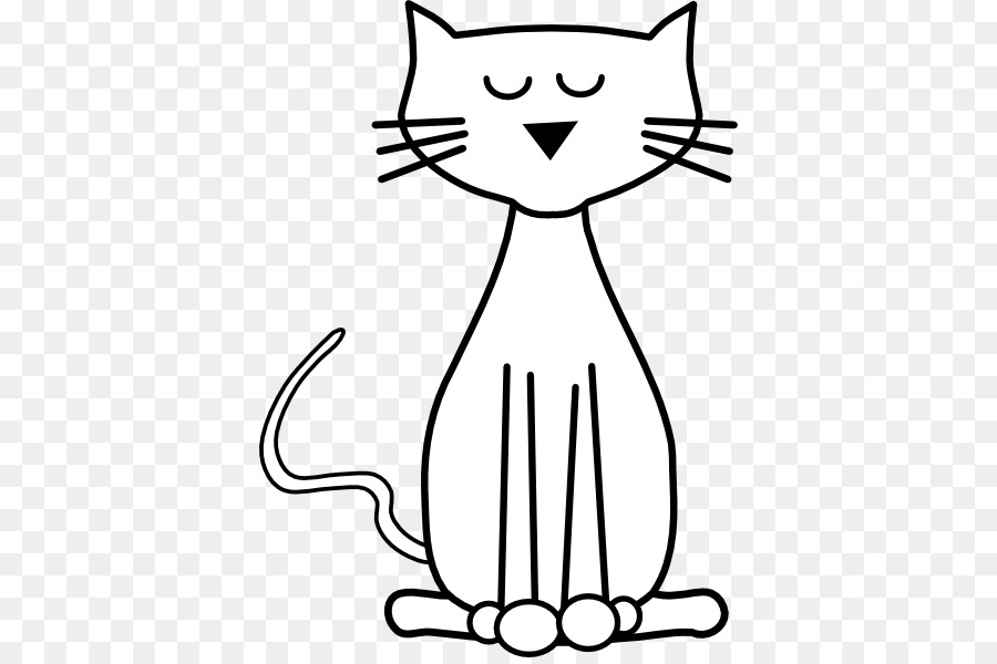 Cat Line art Clip art - cat outline png download - 432*594 - Free Transparent Cat png Download.