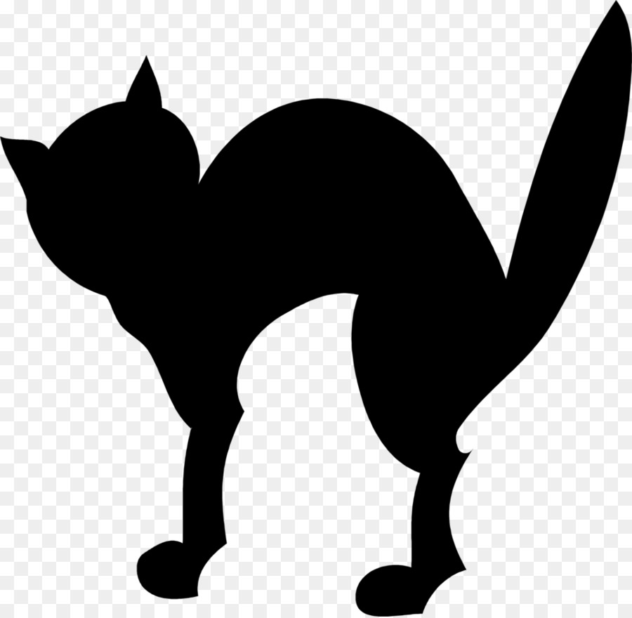 Black cat Halloween Silhouette Clip art - black cat png download - 958*935 - Free Transparent Cat png Download.