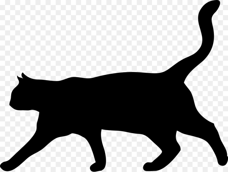 Free Cat Silhouette Transparent, Download Free Cat Silhouette