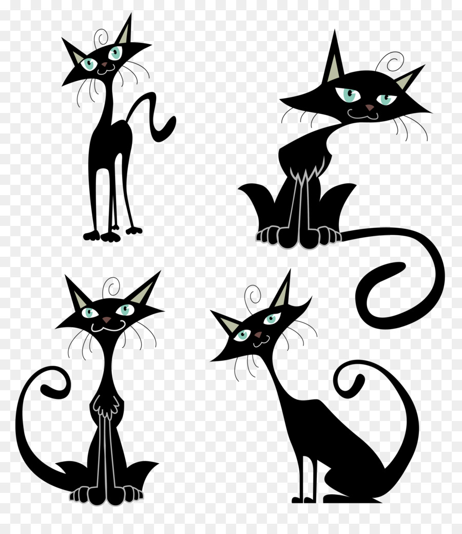 Black cat Clip art - cat vector png download - 1899*2153 - Free Transparent Cat png Download.