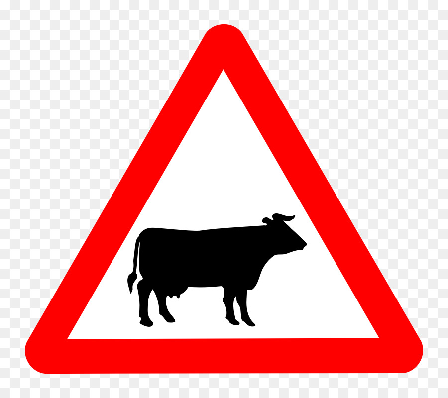 Cattle The Highway Code Traffic sign Road Warning sign - Cattle Images png download - 800*800 - Free Transparent Cattle png Download.