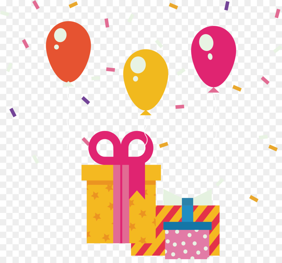 Birthday Gift Party - Birthday party gift box png download - 2544*2340 - Free Transparent  png Download.