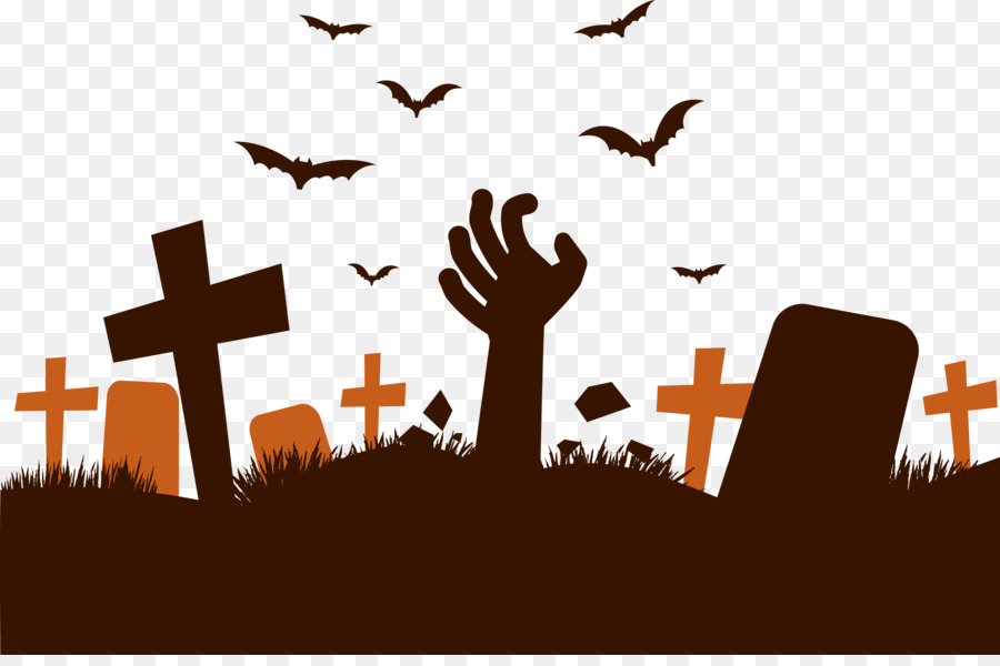 Euclidean vector Font - Vector cemetery png download - 2918*1913 - Free Transparent Halloween  png Download.