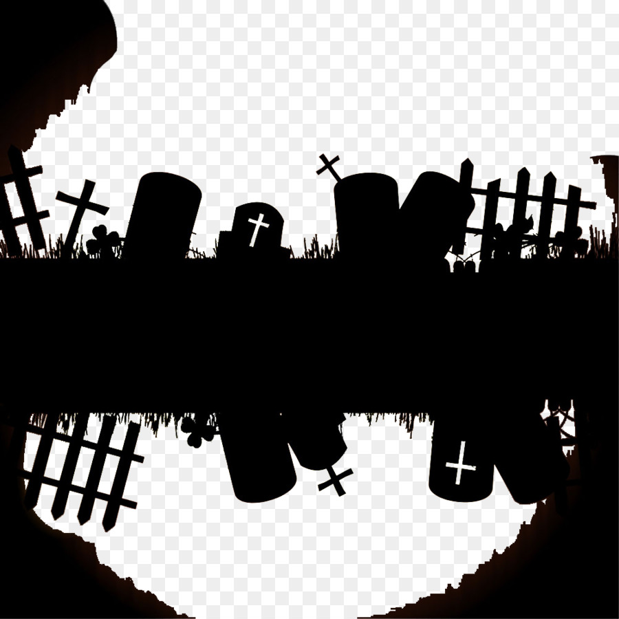 Halloween Stock illustration Stock photography - Cemetery black and white picture png download - 1000*1000 - Free Transparent Halloween  png Download.
