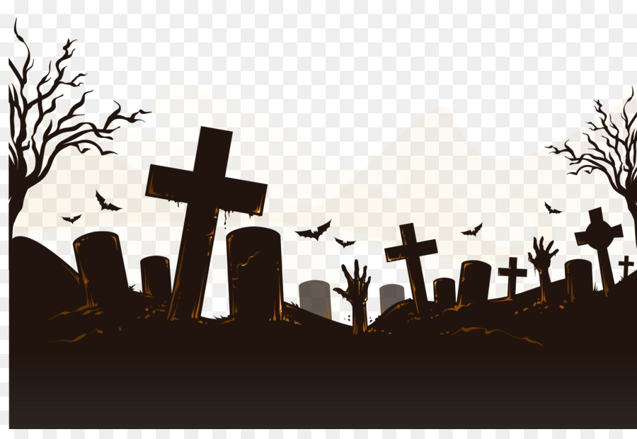 Cemetery Icon - Halloween Horror bats decorate graves png download - 2575*1733 - Free Transparent Cemetery png Download.