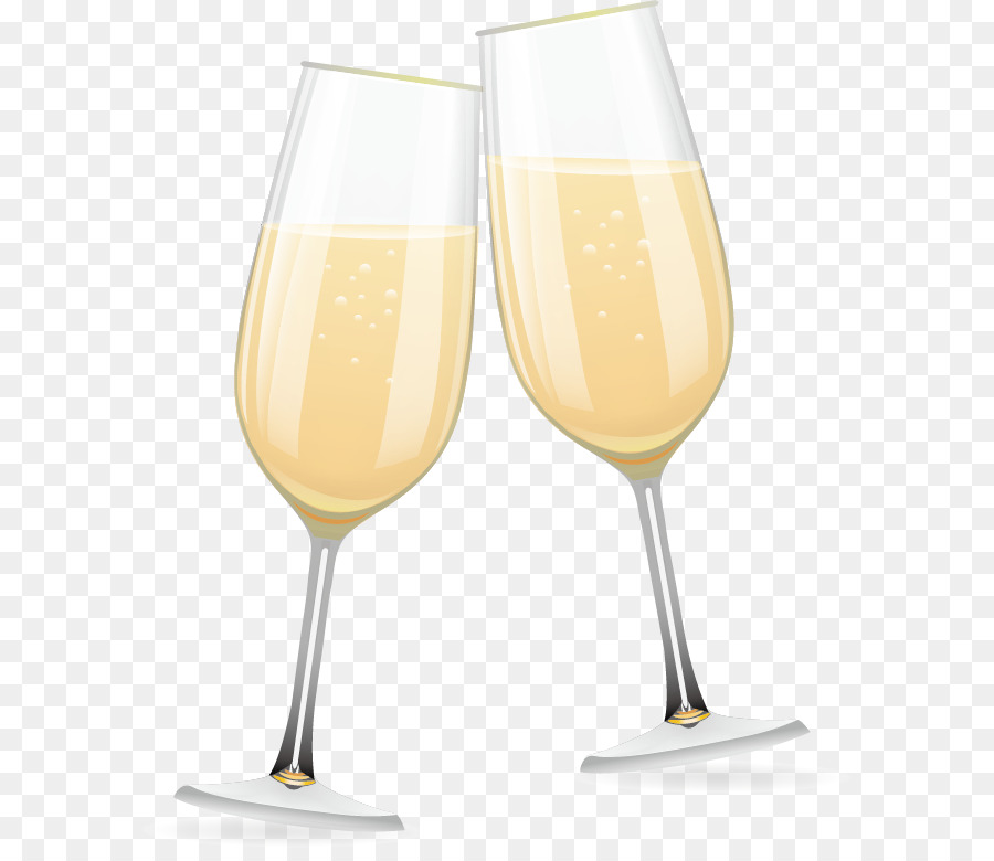 Champagne glass Bellini Champagne Cocktail Wine glass - Vector painted two champagne glasses png download - 641*768 - Free Transparent Champagne png Download.
