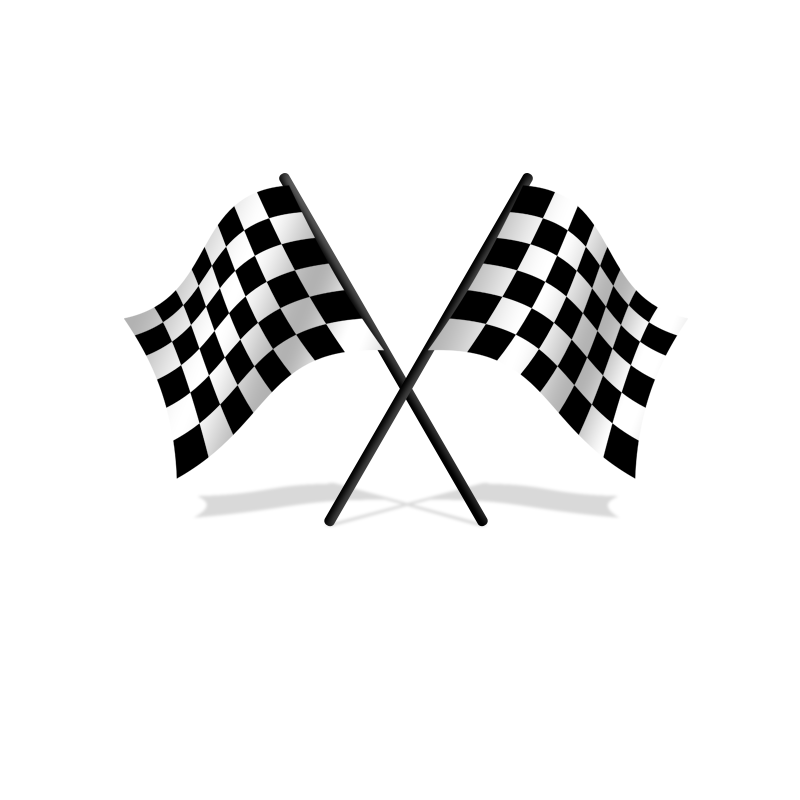 Racing flags Clip art - Creative black and white checkered ...