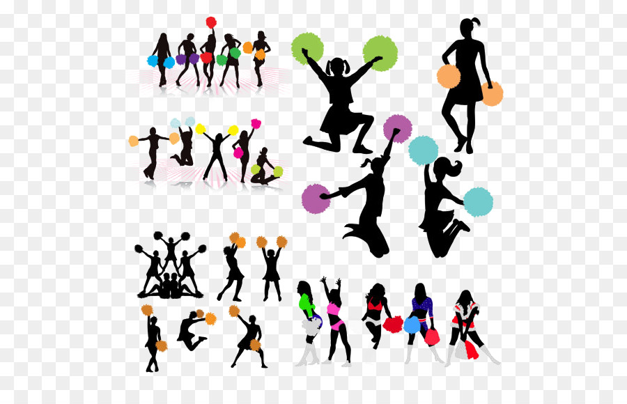 Cartoon Royalty-free Clip art - Variety silhouette Cheering png download - 600*564 - Free Transparent  Cartoon png Download.