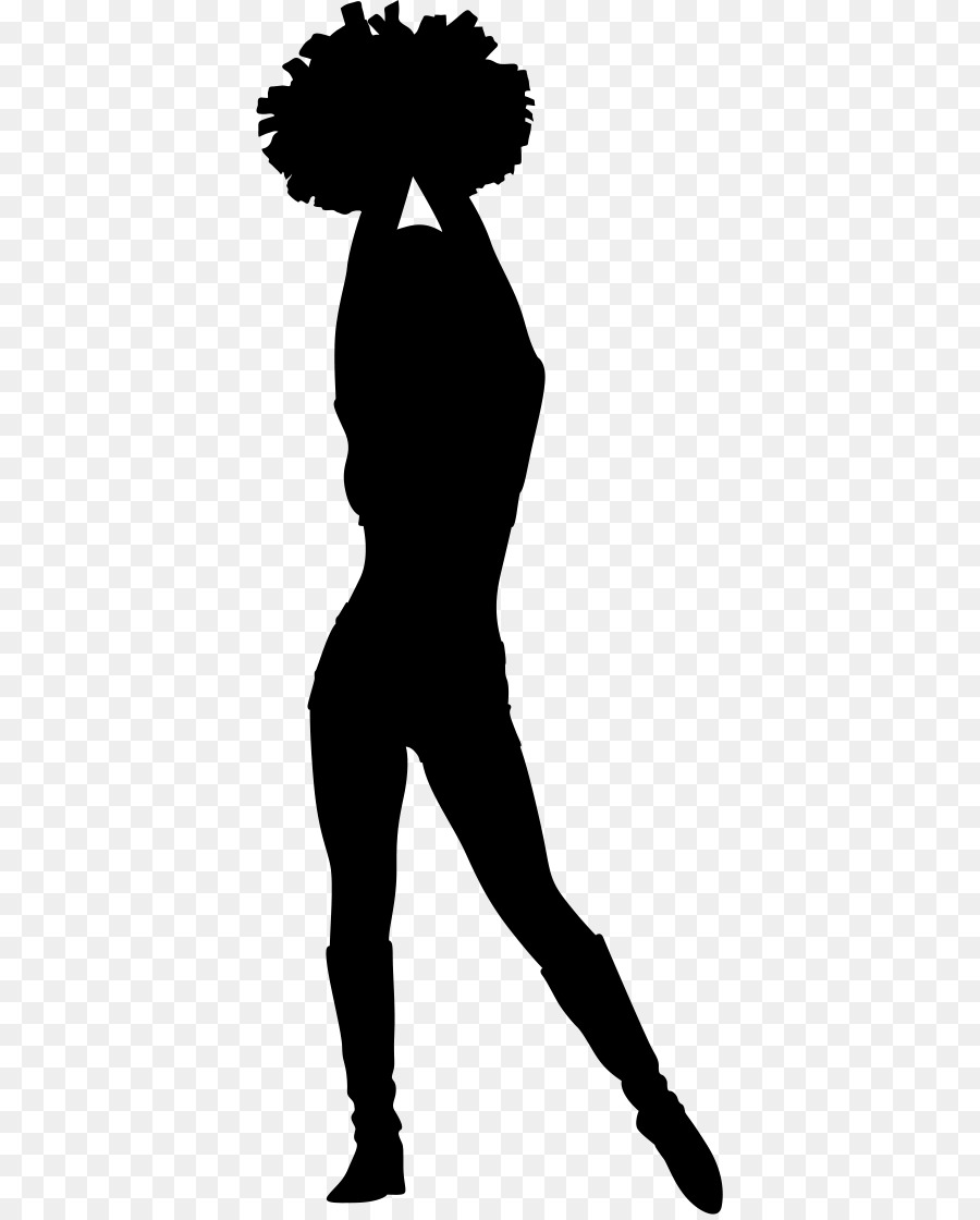Cheerleading Dance Pom-pom Silhouette - Silhouette png download - 429*1115 - Free Transparent Cheerleading png Download.