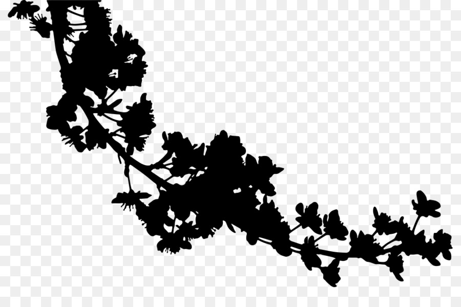Silhouette Cherry blossom - Silhouette png download - 1000*646 - Free Transparent Silhouette png Download.