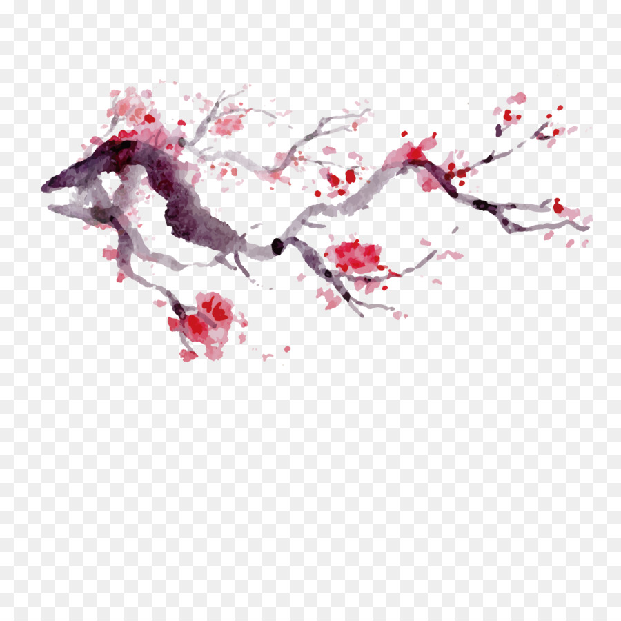 Cherry blossom - Vector ink Japanese cherry blossoms png download - 1875*1875 - Free Transparent Cherry Blossom png Download.
