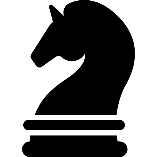 silhouette chess piece knight

